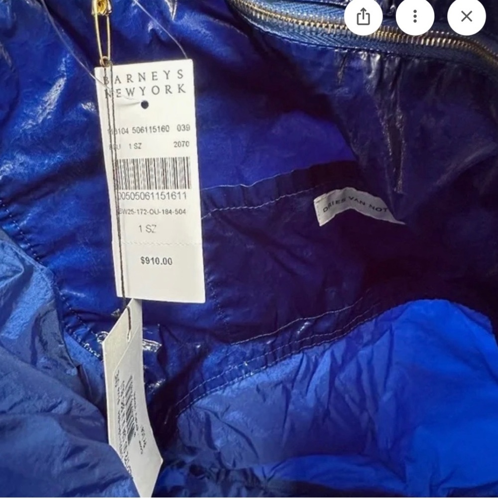 Elegant Navy Drawstring Backpack With Orange Acce… - image 5